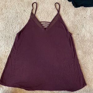 Super soft AE Tank, deep red color